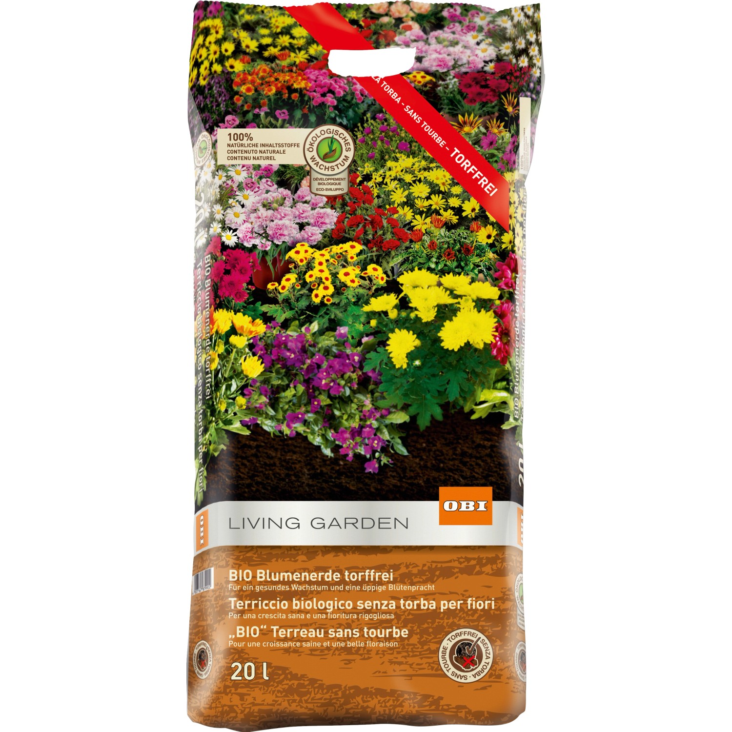 GROW by OBI BIO Blumenerde torffrei 20 l kaufen bei OBI