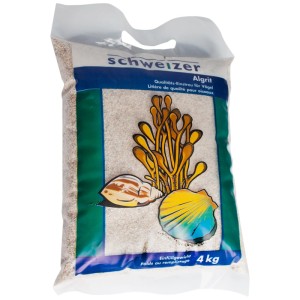 Eric Schweizer Algrit Sand, 4 kg, per uccelli. Sabbia per uccelli con minerali per ossa sane.