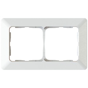 Cornice di copertura bianca Modino Priamos, 150x90mm, per scatole interruttori con profilo di design.