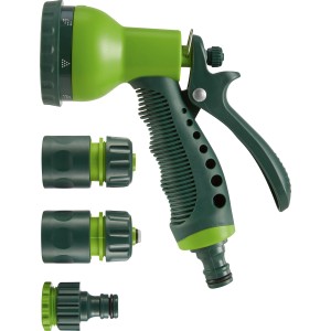 Set doccia multifunzione 4 pezzi con 4 getti per tubo da giardino
