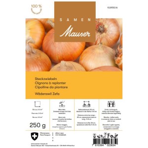 Samen Mauser cipolle da semina Wädenswil Zefa, confezione da 250g. Varietà di cipolla ad alta resa per l'orto.