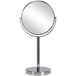 Specchio cosmetico Kleine Wolke Base Mirror, base in metallo cromato, argento.