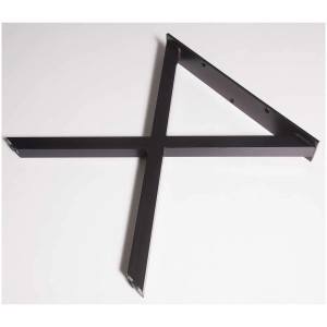Piètement de table noir en forme de X, 700x710 mm, pour tables intérieures et extérieures.