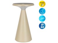 Näve LED-Solar-Tischleuchte Palu Kunststoff Beige 6 W / Ø 11,5 x 20 cm