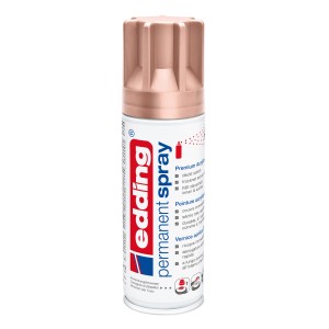 Edding 5200 peinture aérosol permanent or rose, finition satinée. Peinture aérosol universelle.
