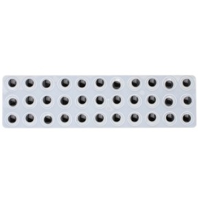 Selbstklebende Wackelaugen, 10 mm, 28 Stück, für Bastelarbeiten und Dekorationen.