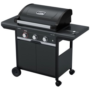 Campingaz Barbecue a gas Select 3 EXS SBS, acciaio, nero. Grill con fornello laterale e ruote.