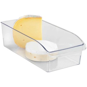 Wenko Kühlschrank-Organizer Gr. M mit Käse, transparente Küchenhelfer Box aus PET.
