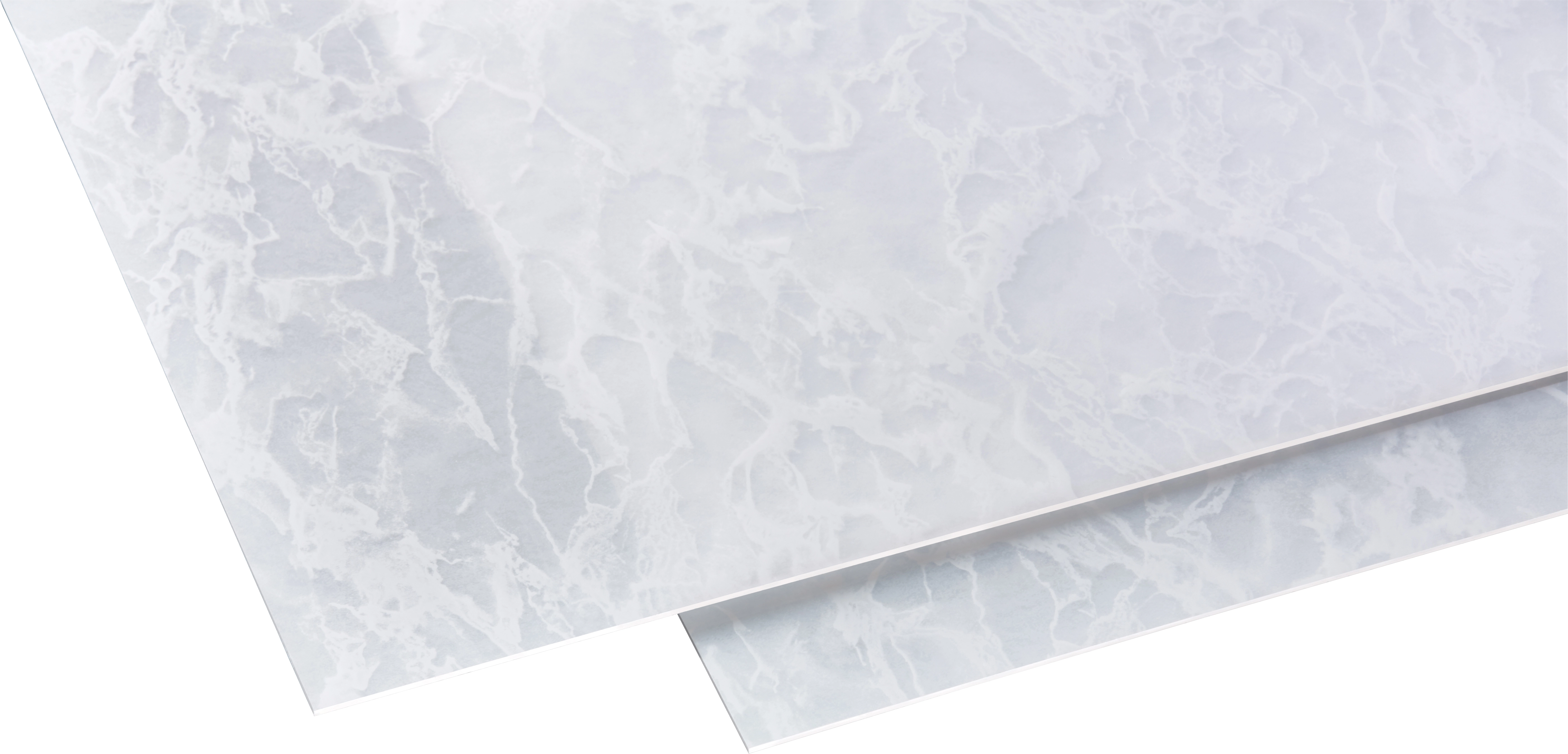 Polystyrolplatte Marmor Weiss 100 x 100 cm / Stärke 2,5 mm (0)