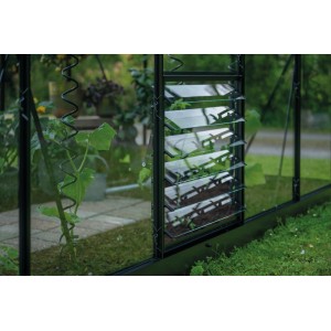 Ensemble de persiennes Halls Icon Standard 135x61cm Noir pour ventilation de serre.