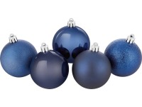 Weihnachtskugel-Set Blau Ø 6 cm / 25-tlg.