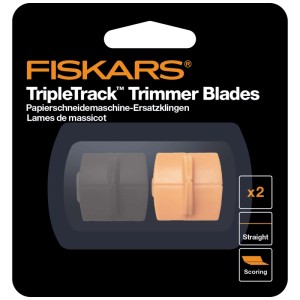 Lame di ricambio Fiskars TripleTrack, 2 pezzi, per taglierina. Lame in arancione e grigio.