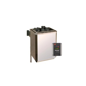 Poêle de sauna Weka 7,5 kW avec pierres et commande numérique pour sauna en bois massif Turku.