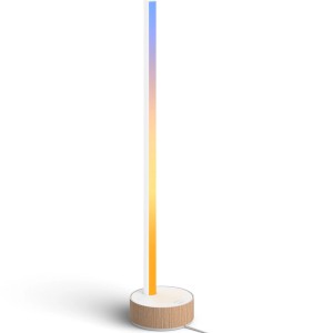 Lampe de table Philips Hue Gradient Signe Oak avec dégradé de couleurs, 730 lm.