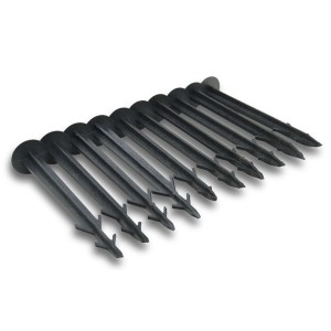 Supporti Windhager per tessuto non tessuto, neri, per aiuole rialzate, in plastica.