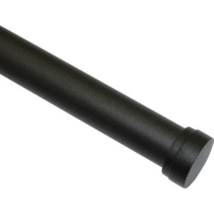 Gardinia Terminale Industrial Home, Ø 25mm, nero, set da 2 per bastoni per tende.
