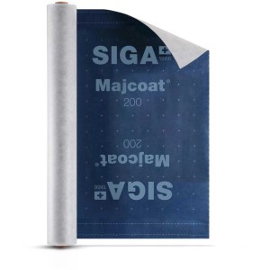Rotolo di Siga Majcoat 200 SOB sottotegola con nastro, accessorio isolante per strutture del tetto.