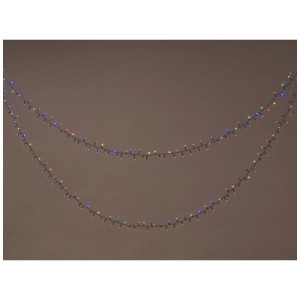 Guirlande lumineuse LED OBI extérieure, 6 m, 3000 LED multicolores. Décoration de Noël pour jardin et balcon.