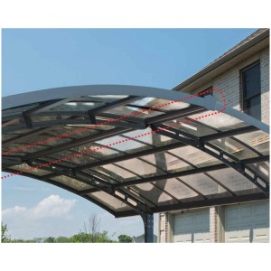 Kit di collegamento per due carport Arizona, per ampliare il posto auto.