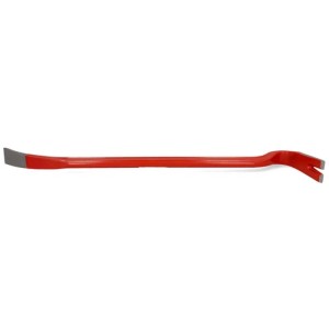 Piede di porco professionale rosso, lunghezza 60 cm, con fessura per chiodi per edilizia, vigili del fuoco e THW.