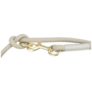 Trixie guinzaglio estensibile Soft Rope, grigio-grigio chiaro, con moschettone e lunghezza regolabile.