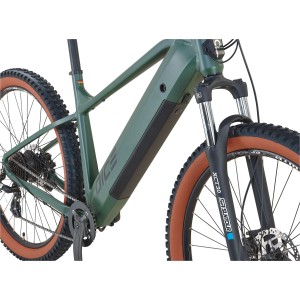 Prophete E-Bike MTB Dice 1.0, bronzo-verde, 27,5 pollici, con batteria integrata.