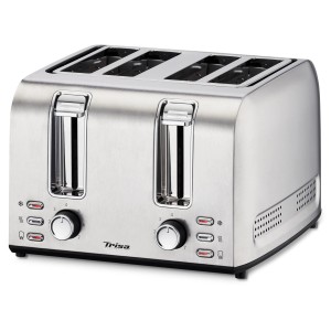 Trisa Toaster Toast 4 All per 4 fette in acciaio inox con livelli di doratura.