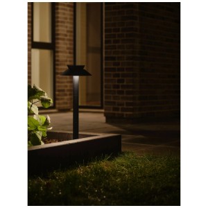 Nordlux Justina Solar-Pollerleuchte, Edelstahl schwarz, 60 cm, mit Bewegungsmelder.