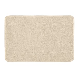 Tappeto bagno Kleine Wolke Ricco color sabbia, 60x90 cm, soffice e antiscivolo.