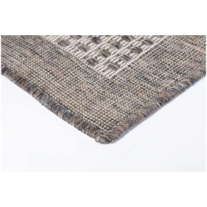 Gros plan : tapis Andiamo Savannah marron, 120 x 170 cm, tapis moderne à motifs.