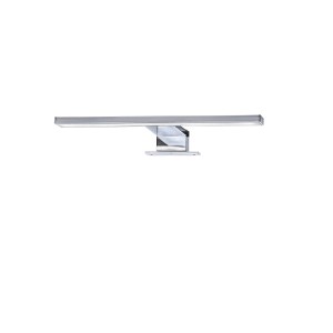 Luminaire miroir LED Briloner, 30cm, chrome, blanc neutre, protection anti-éclaboussures pour salle de bain et WC.