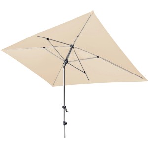 Ombrellone Doppler Expert Auto Tilt naturale, 300x200 cm, con funzione di inclinazione e regolazione in altezza.