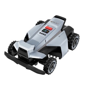 Robot tondeuse Segway Navimow X450E AWD pour grandes surfaces jusqu'à 5000 m² avec traction intégrale.