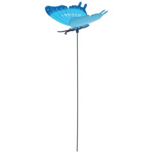 Mehrfarbiger Gartenstecker Schmetterling, Dekoration für Garten & Balkon.