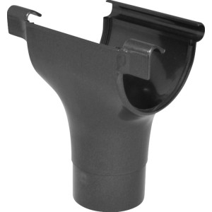 Raccordo per grondaia Marley RG 75/53, antracite-metallizzato, per grondaie in plastica.