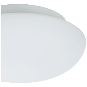 Lampada da soffitto bianca Eglo Ella con vetro opale, forma rotonda. Plafoniera per ambienti domestici.