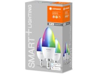 Ledvance Smart+ Wifi LED-Leuchtmittel Kerzenform E14 RGBW 40W 470lm Dimmbar 3er-