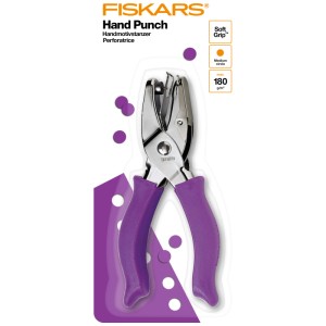 Fiskars punzonatrice per cerchi medi, manico viola.