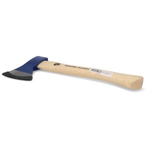 Accetta da cucina 600g con manico in hickory e testa blu per abbattimento e spacco legna.