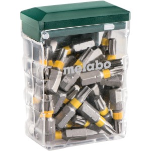 Metabo Bit-Box TX 20 SP avec 25 embouts en acier chrome vanadium.