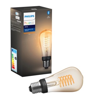 Lampadina LED Philips Hue Filament ST19 E27, 9W, bianco caldo, con Bluetooth.