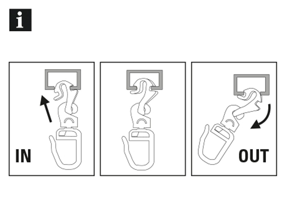 100 Ganci Per Tende Scorrevoli - Plastica Bianca, Compatibili Con Guide Standard - Foto 7