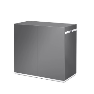 Meuble gris Oase ScaperLine, 81x45x90 cm, pour aquarium. Design minimaliste avec espace de rangement.