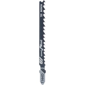 Lama per seghetto alternativo Bosch T 144 D Speed for Wood, adatta per legno, confezione da 3.
