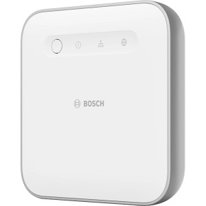 Bosch Smart Home Controller II, zentrales, weißes Steuerelement für Hausfunksteuerung.