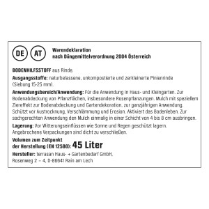 Informazioni su corteccia di pino GROW by OBI, grana 15-25mm, 45l.