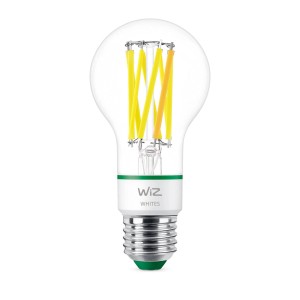 Lampadina WiZ LED E27, forma a bulbo, 4.3W, 903lm, Bianco. Illuminazione smart per la tua casa.