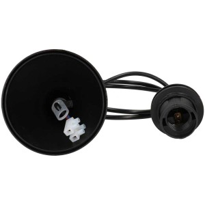 Suspension pour lampe E27 noire avec câble de 1 m pour installation de lampe.