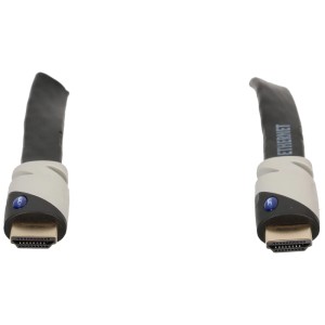 Cavo piatto HDMI Schwaiger, 3 m, nero, con connessione Ethernet per audio e video.