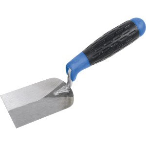Set de truelles LUX : Truelle à lisser avec manche bleu et noir pour maçonnerie, carrelage et pose.